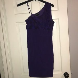 Purple evening dress